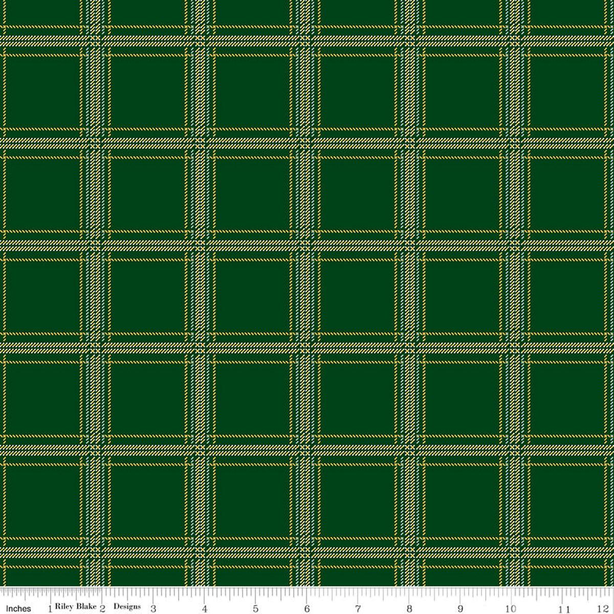 Plaid-Venture Club - Hunter - Forest 44"/45" Fabric Per Yard