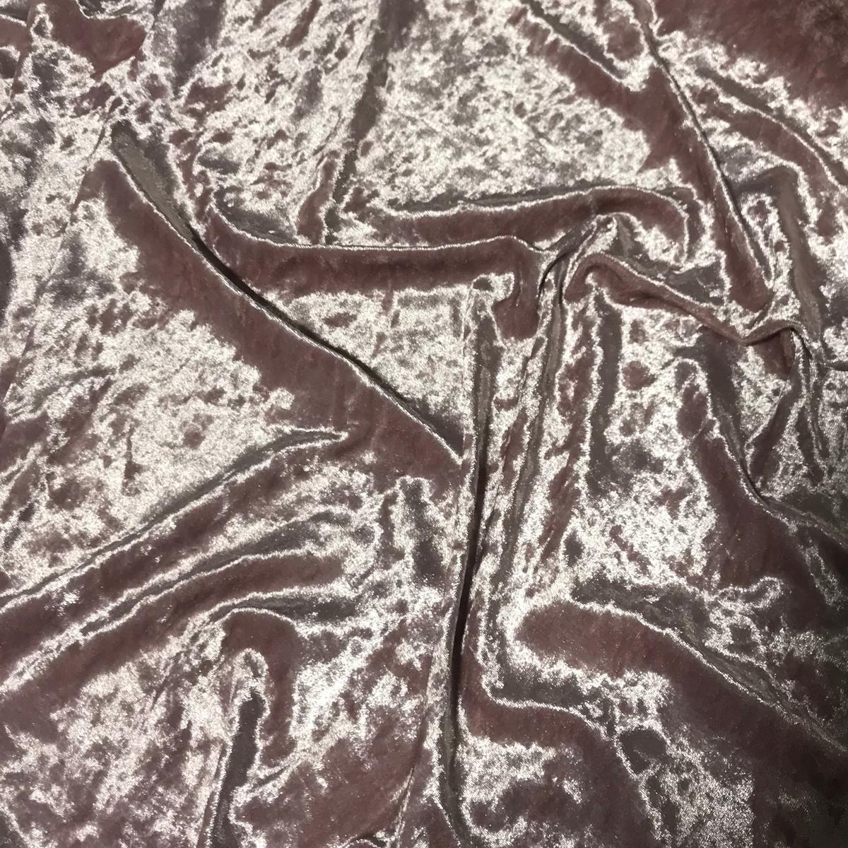 Dusty Pink - Stretch Polyester Crushed Velvet Fabric - By the Yard (60" wide)