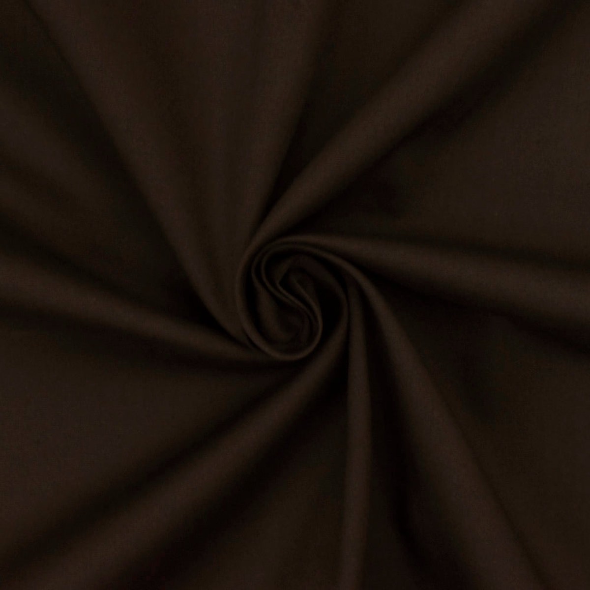 Night Brown Solid Stretch Cotton Poplin Woven Fabric